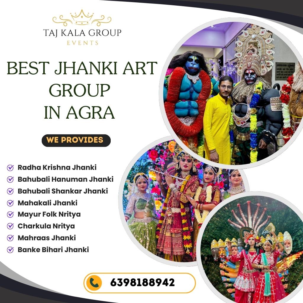 Best Jhanki Art Group in Agra performing Bahubali Hanuman Ji and Radha Krishna Jhanki by Taj Kala Group Events.