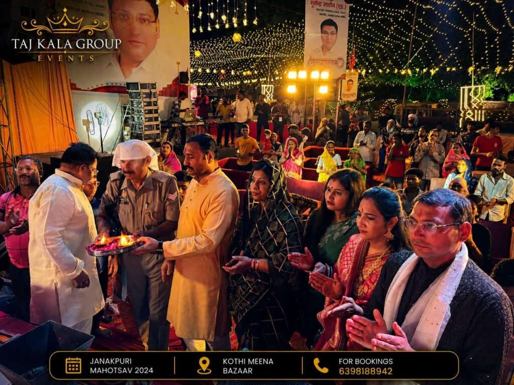 Jadon family members engaged in traditional prayer and aarti ceremony during a major devotional function in Agra city.