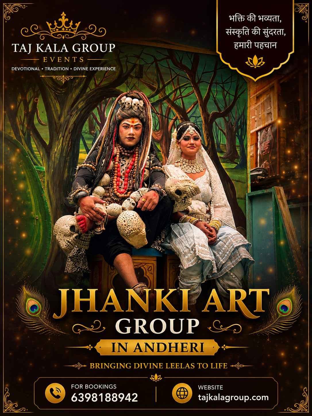 Divine Shiv Parvati costume performance by our professional jhanki art group in Andheri, Mumbai.